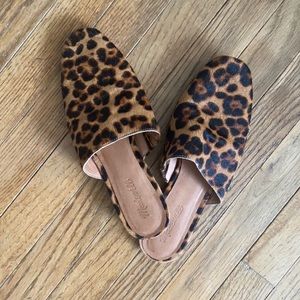 Madewell leopard print mules